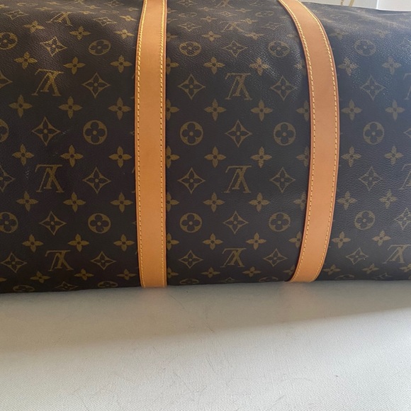 AUTHENTIC LOUIS VUITTON MONOGRAM KEEPALL BANDOLIER 60 WITH STRAP AND DUST BAG - Picture 12 of 15